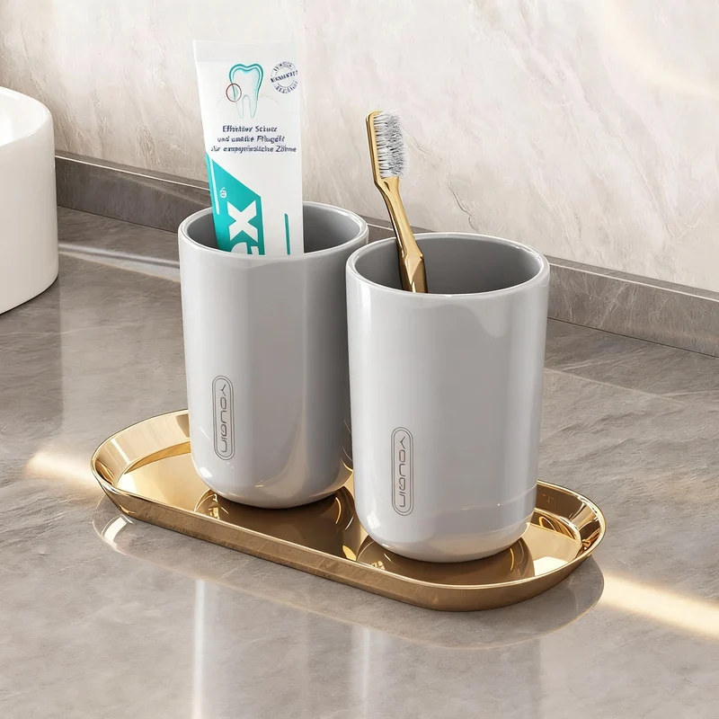 Portable toothbrush cup made of plastic