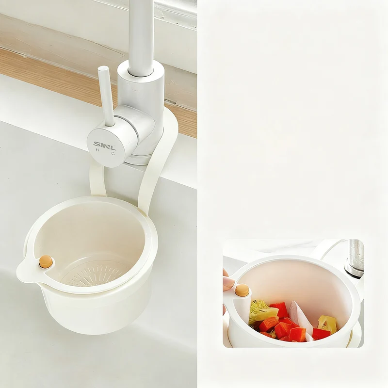 Sink strainer basket with pressure drainage