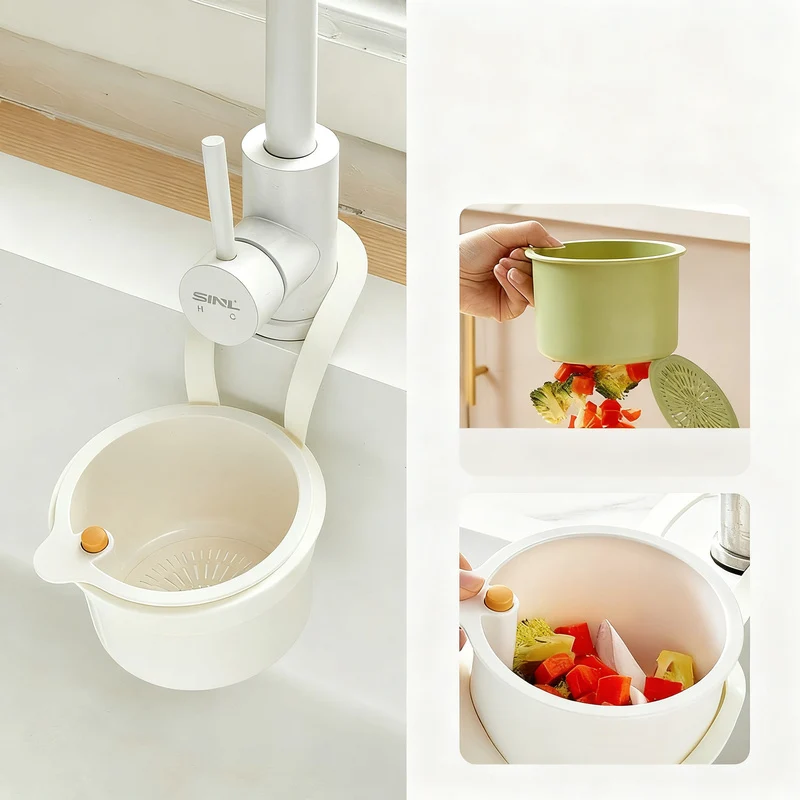 Sink strainer basket with pressure drainage