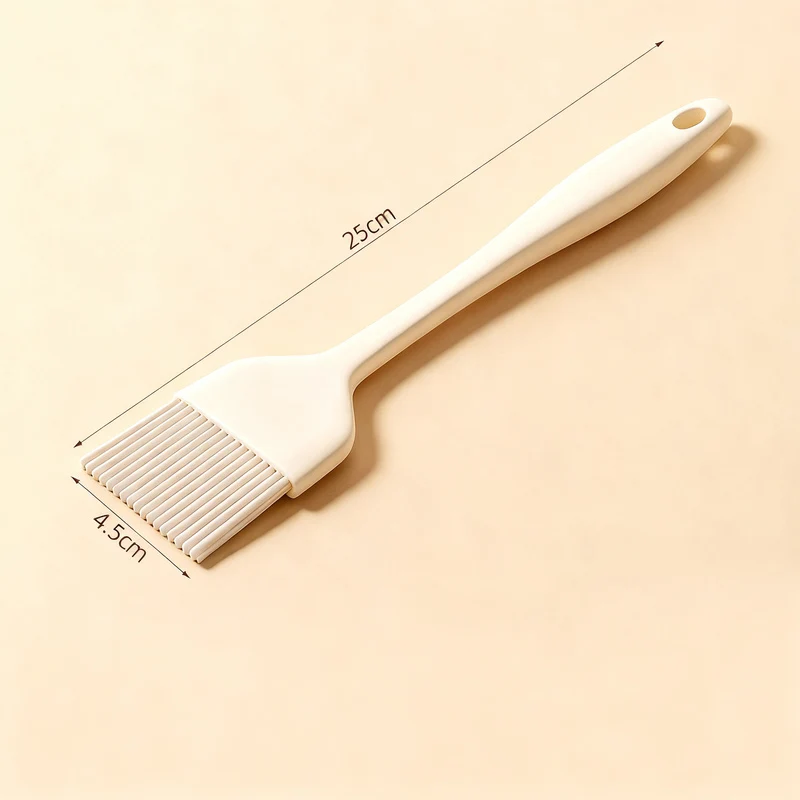 Silicone oil brush with wooden handle