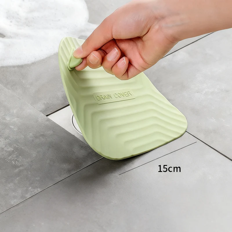 Silicone floor drain cover against odor backflow