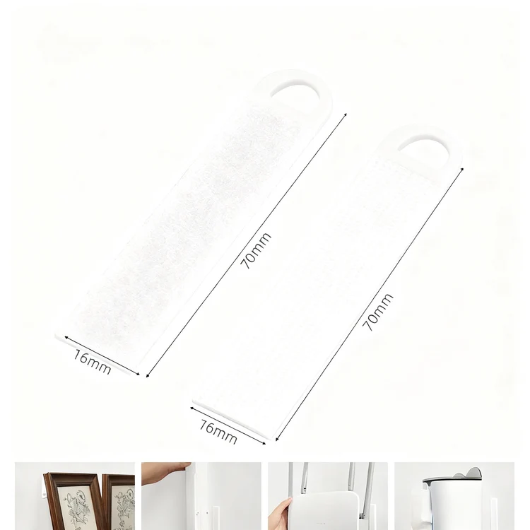 Self-adhesive picture hooks, PP, various sizes