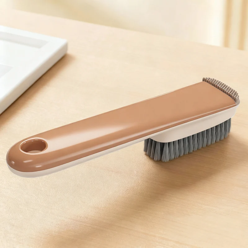 Shoe brush with soft bristles
