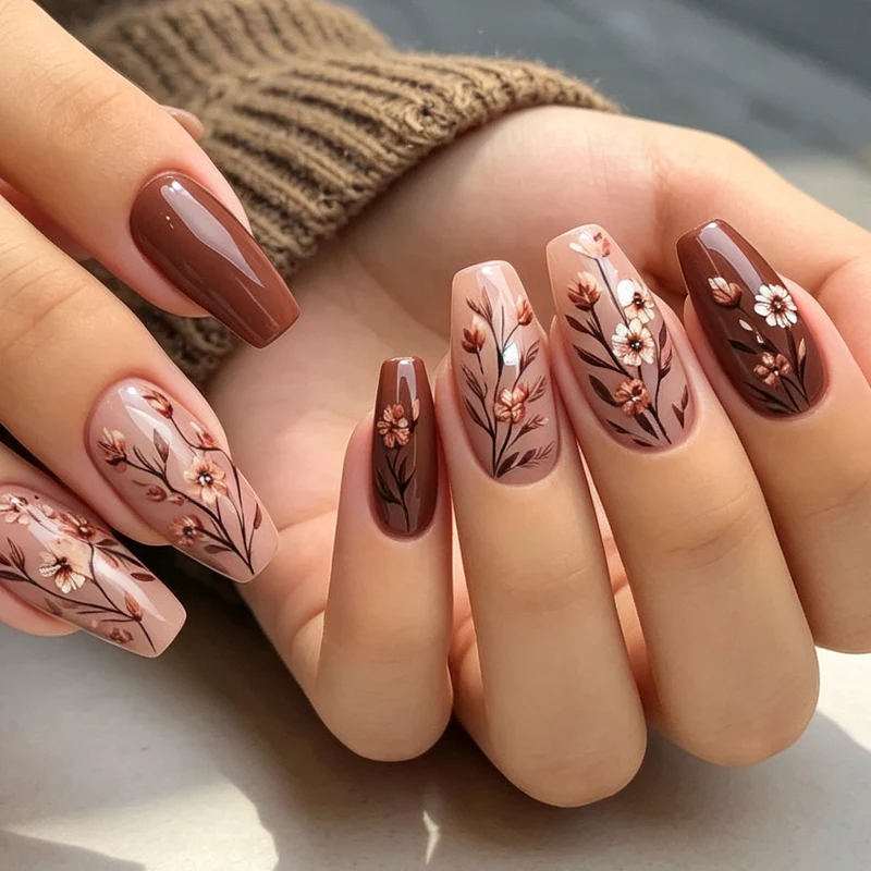 Blumen Design Acryl Nagelverzierungen Karnz