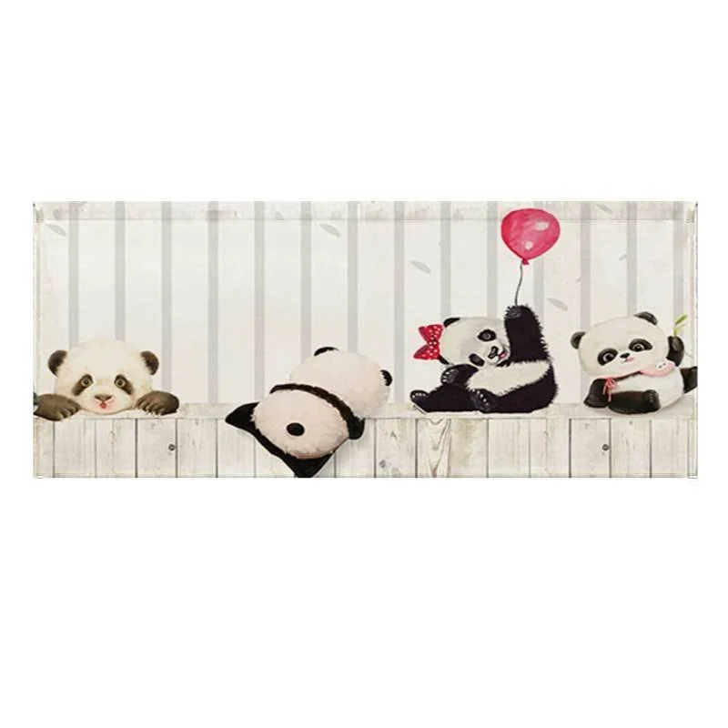 Illustrated Panda Family Canvas Wall Art for Nursery