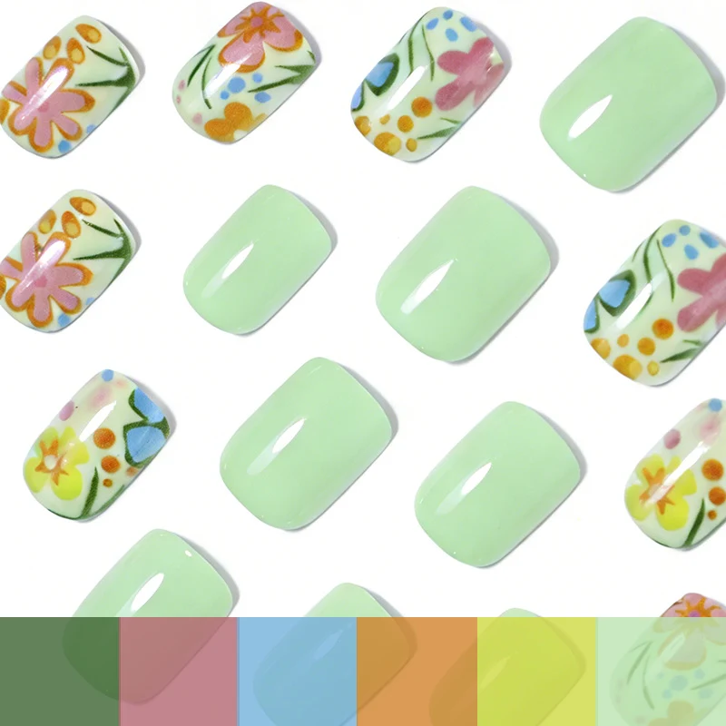 Florale Kunst Nageldesign Karnz