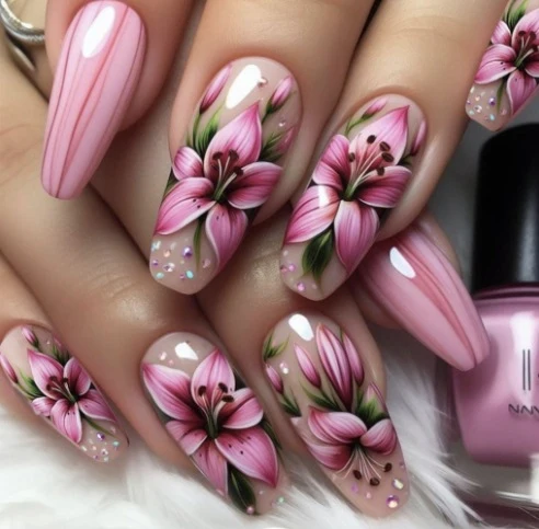 Florale Kunst Acryl-Nagelverstärkungen Karnz