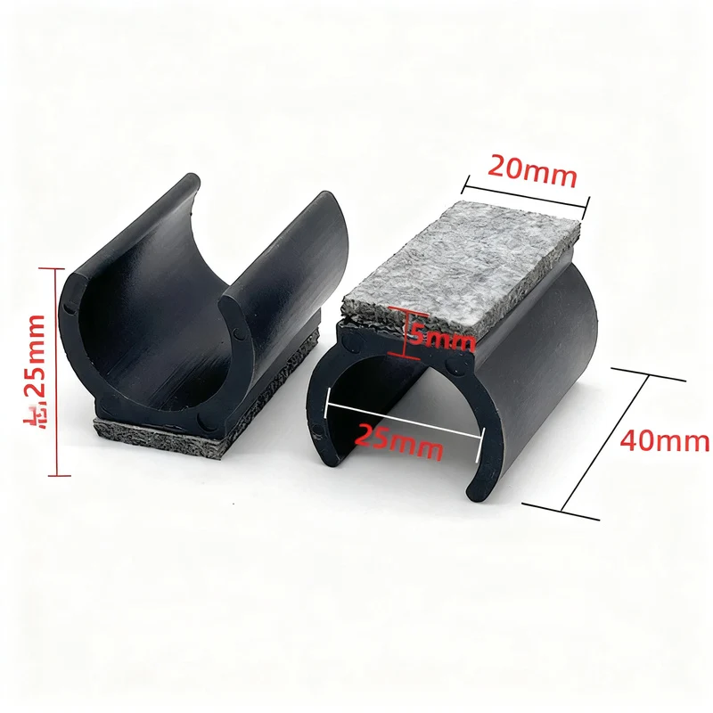 U-shaped furniture glides with felt pad
