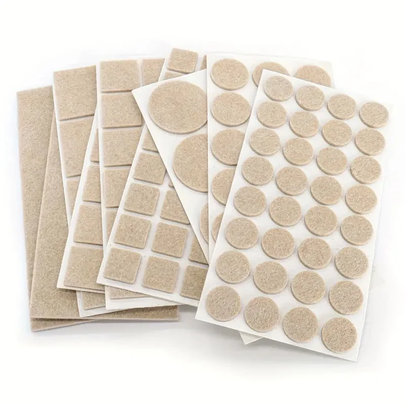 Self-adhesive furniture glides, various shapes