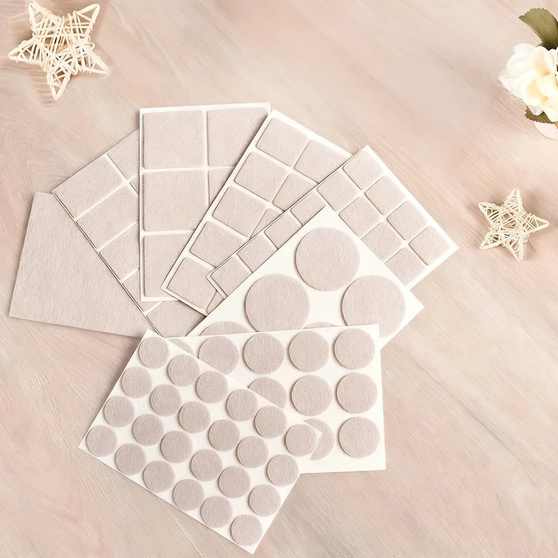 Self-adhesive furniture glides, various shapes
