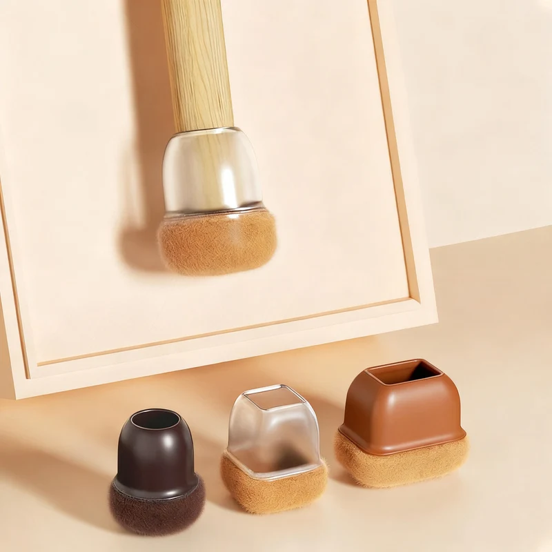 Furniture glides made of PVC with felt pad
