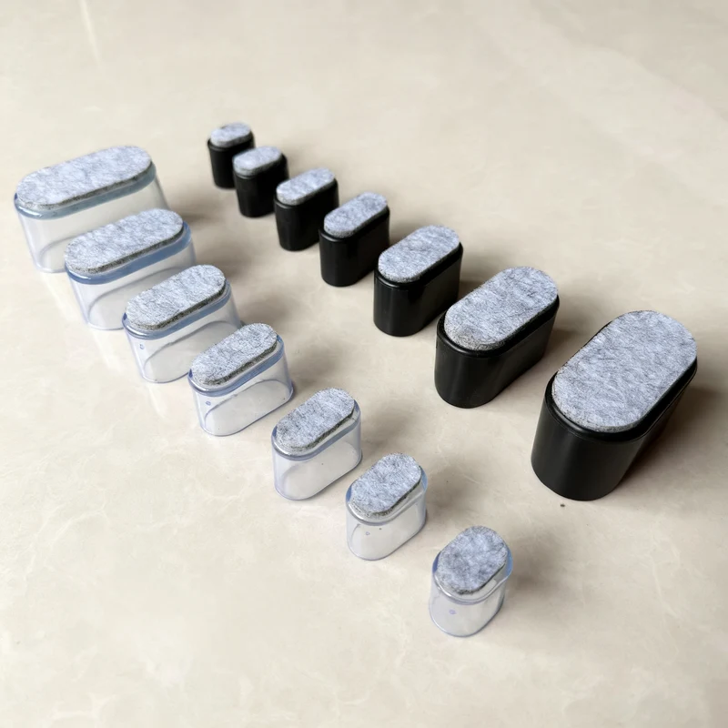 Furniture glides made of PVC with felt pad