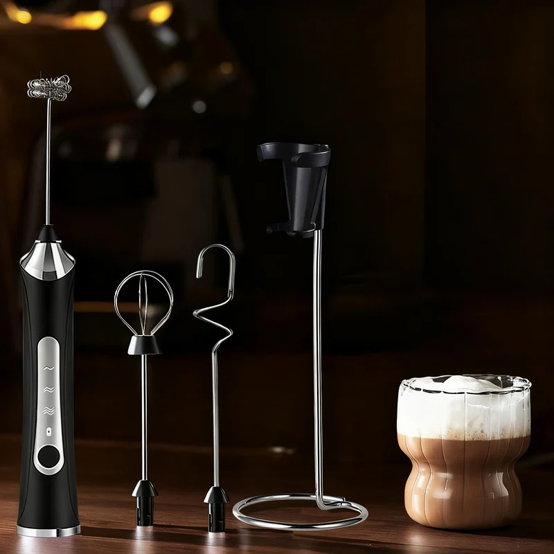 Electric milk frother, USB-C, multiple functions
