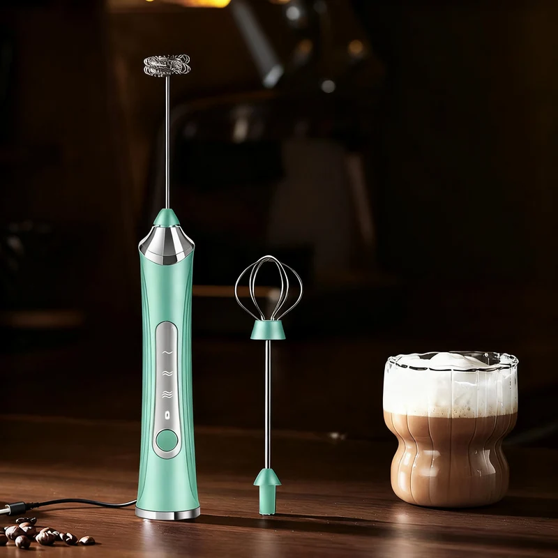 Electric milk frother, USB-C, multiple functions