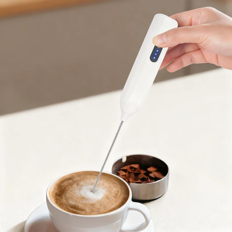 Electric milk frother, USB-C, multiple functions