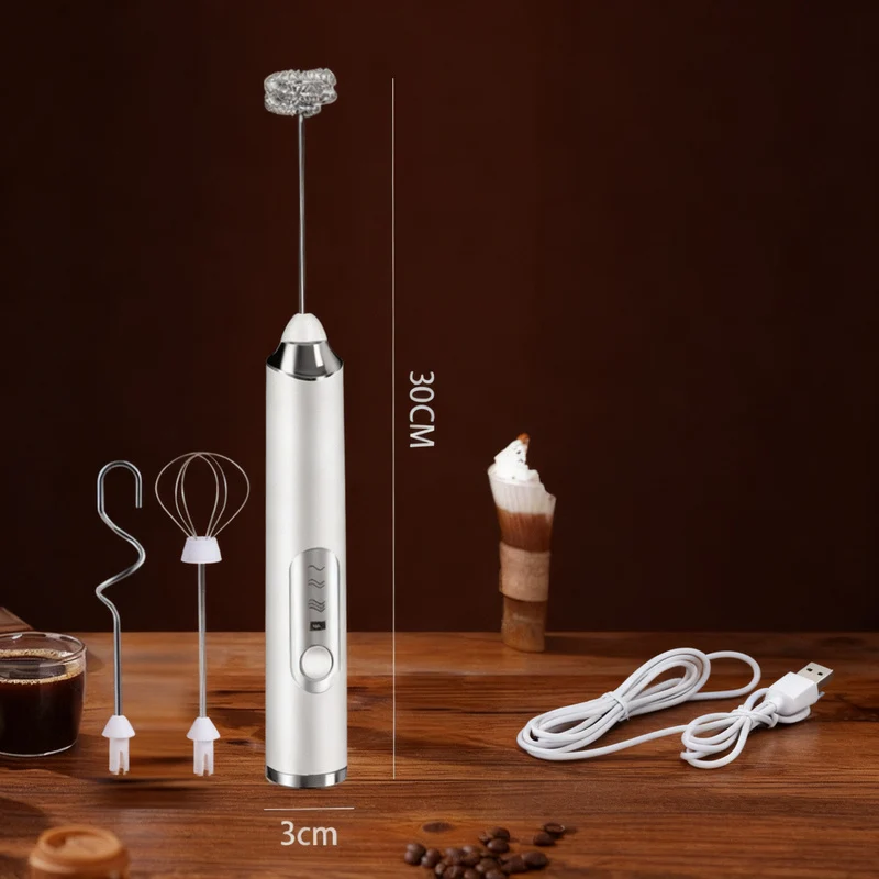 Electric milk frother, USB-C, multiple functions