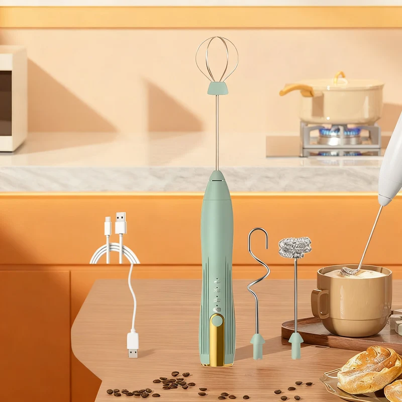 Electric milk frother, USB-C, multiple functions