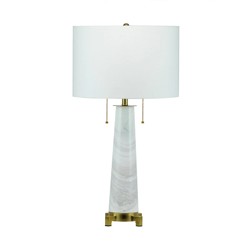 Marble table lamp with touch switch