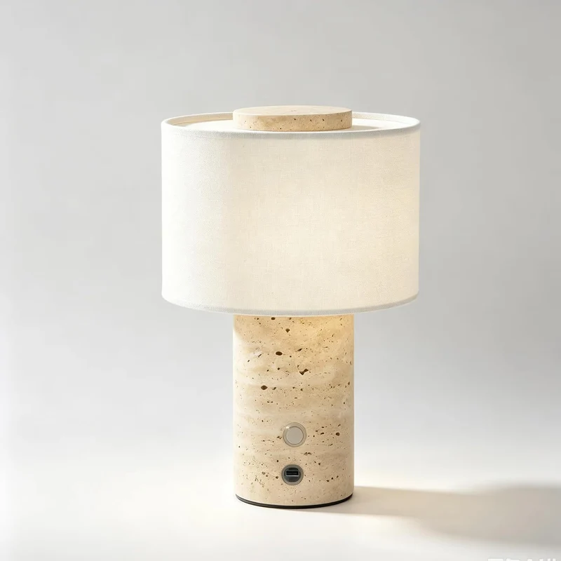 Marble table lamp with touch switch