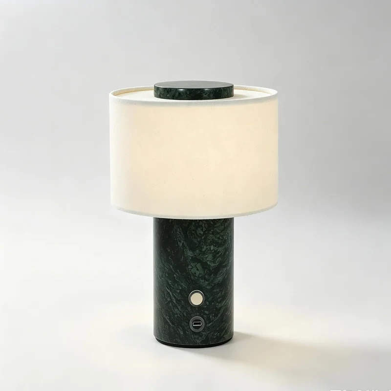 Marble table lamp with touch switch