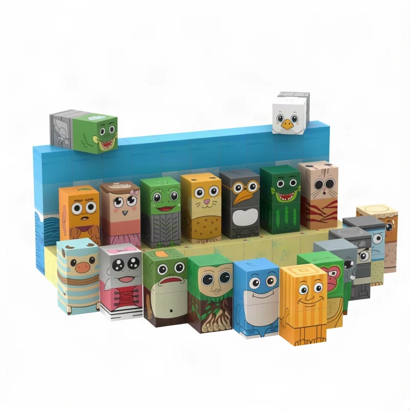 Magnetic building blocks, domino style
