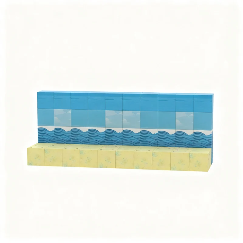 Magnetic building blocks, domino style