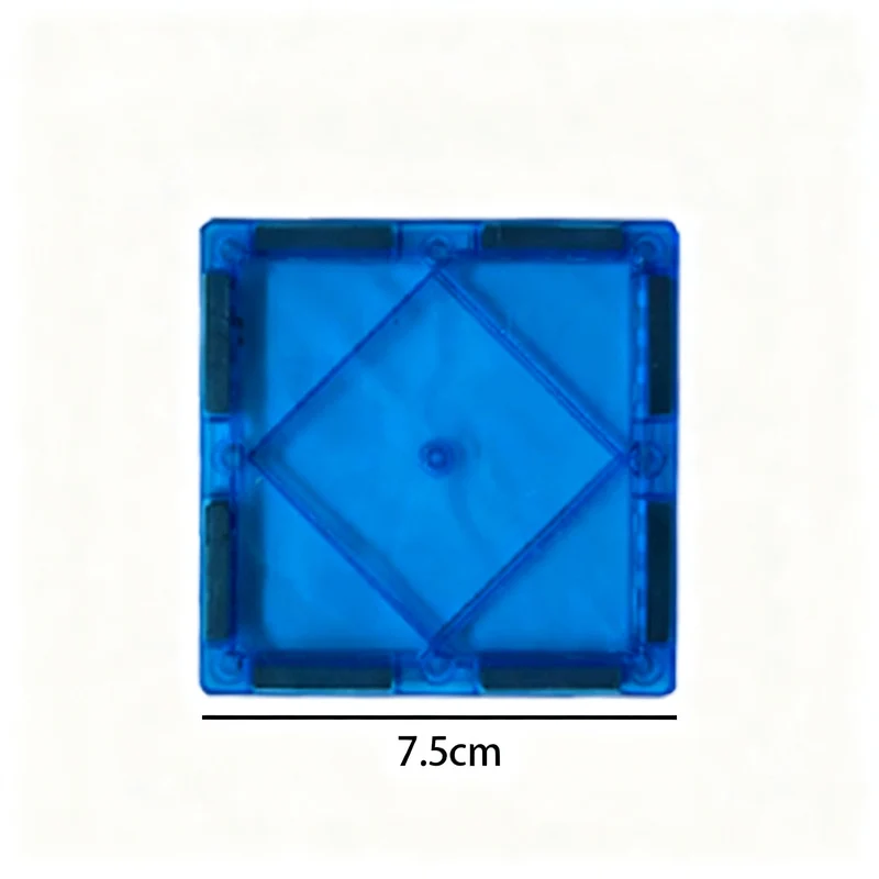 Magnetic building tiles in different shapes