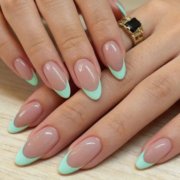 Elegante französische Spitze Acryl-Nagelverlängerungen Karnz 1789915404