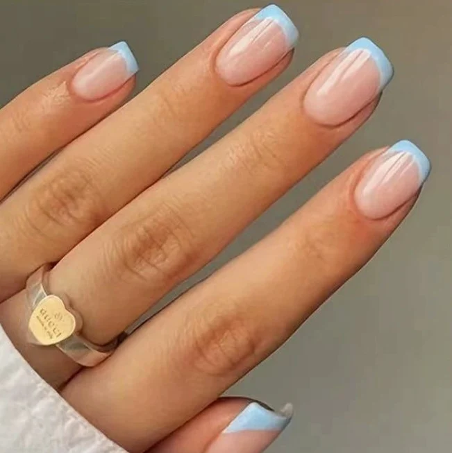 Elegantes französisches Spitzen-Acrylnageldesign Karnz