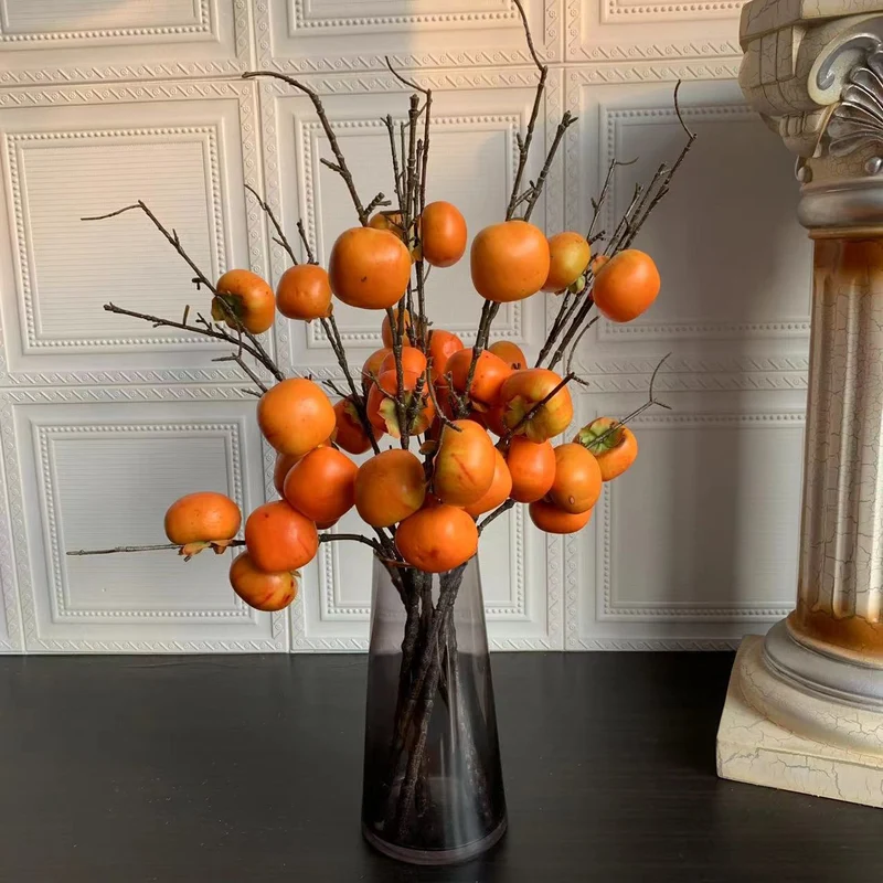 Decorative Artificial Persimmon Stem
