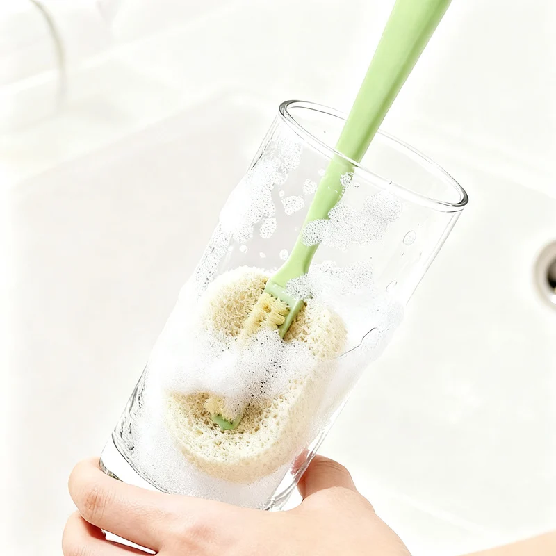 Cup brush with straw brush, 60 g, ABS