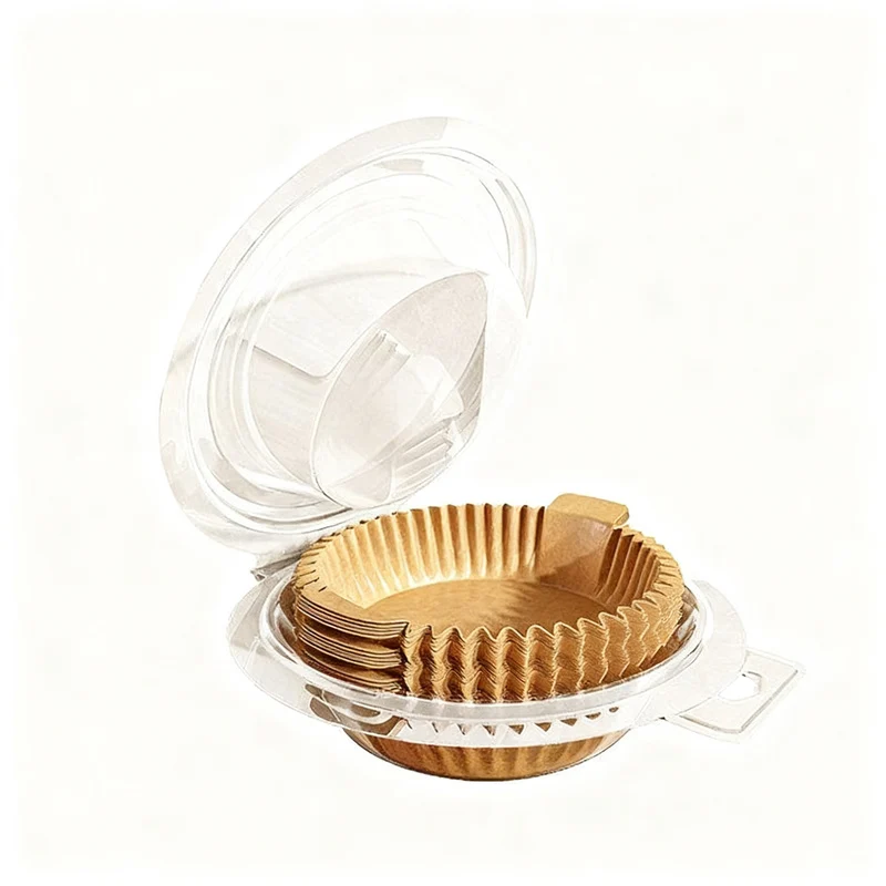 Baking paper and aluminum trays for hot air fryers