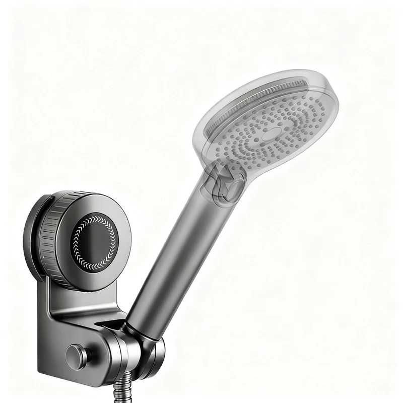 shower head holder with suction cup, 360° rotatable