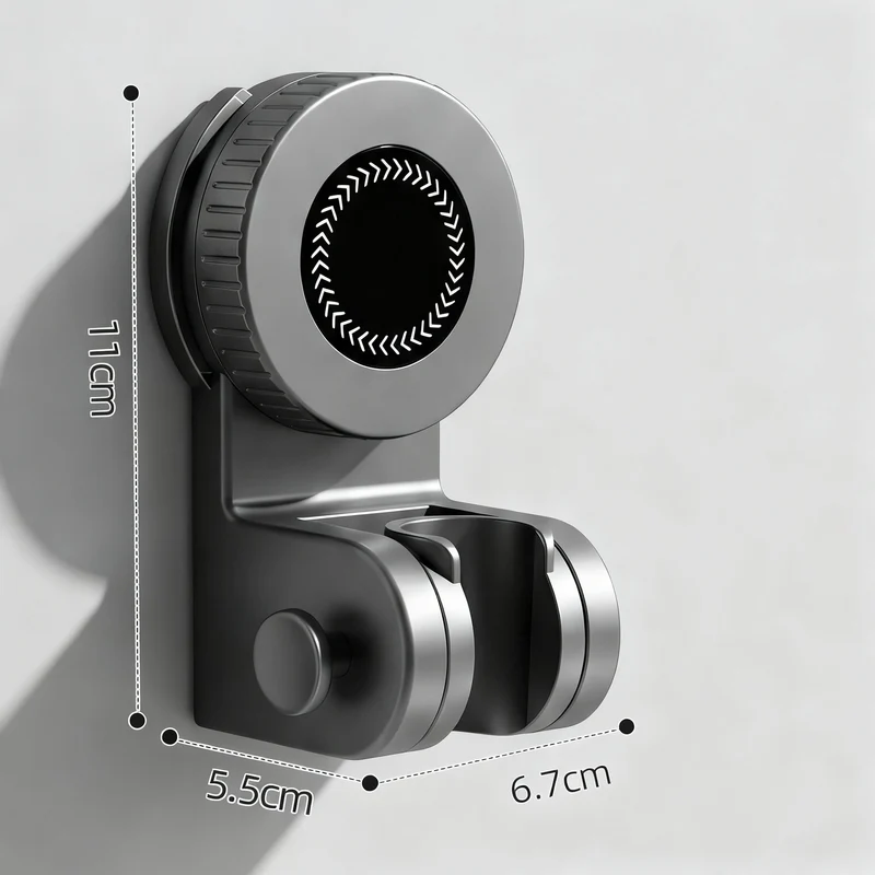 shower head holder with suction cup, 360° rotatable