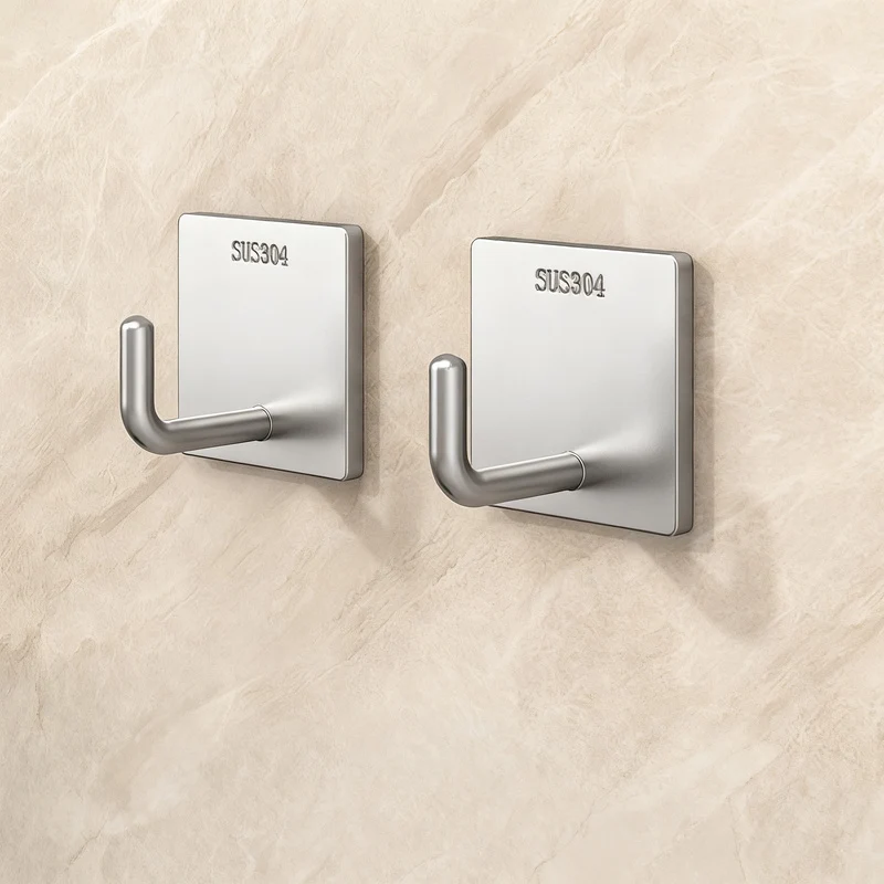 Stainless steel adhesive hooks with strong hold