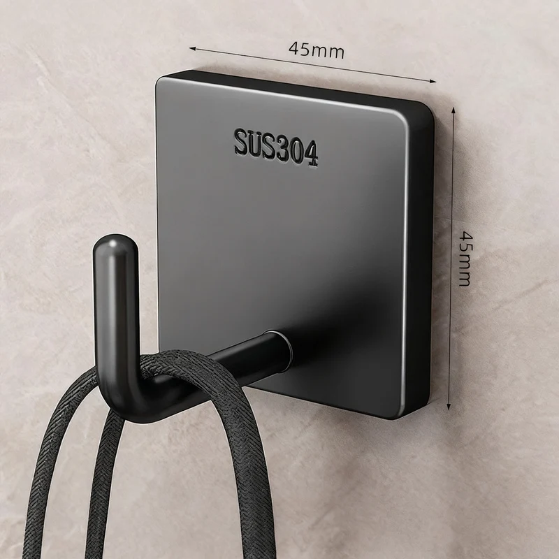 Stainless steel adhesive hooks with strong hold