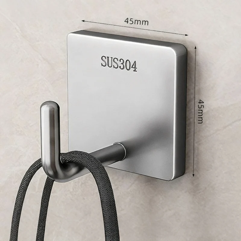Stainless steel adhesive hooks with strong hold