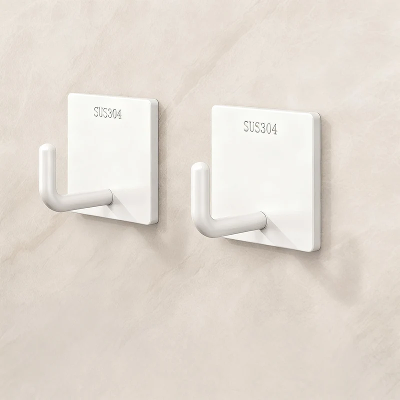 Stainless steel adhesive hooks with strong hold