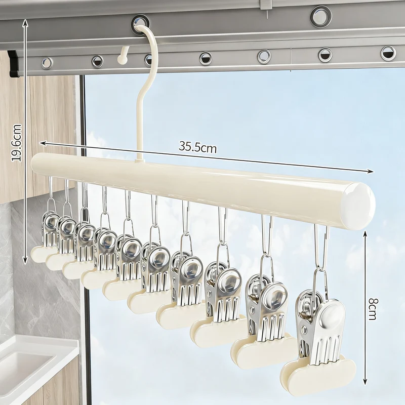 Clothespins made of stainless steel, wide version