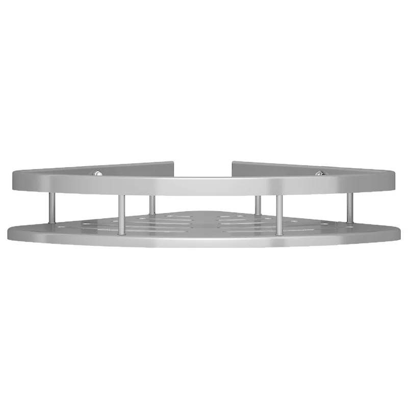 Wall shelf bathroom, triangular, no drilling, aluminum