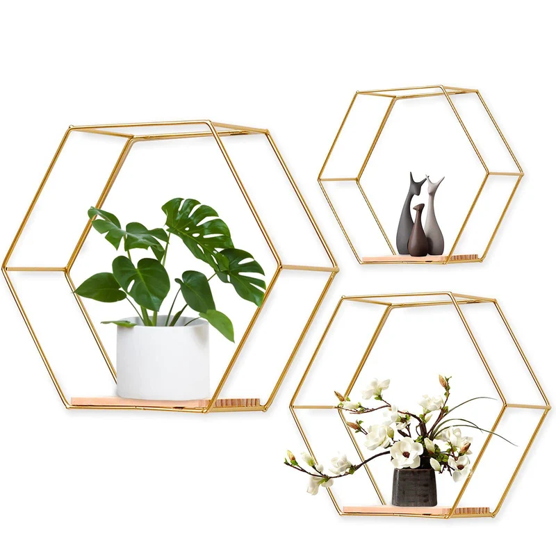 Hexagonale Wandmontage-Regal