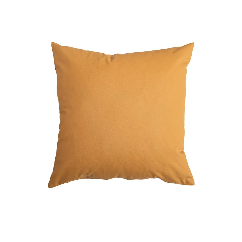 Square Textured Linen-Feel Decorative Throw Pillow Cover with Hidden Zipper
