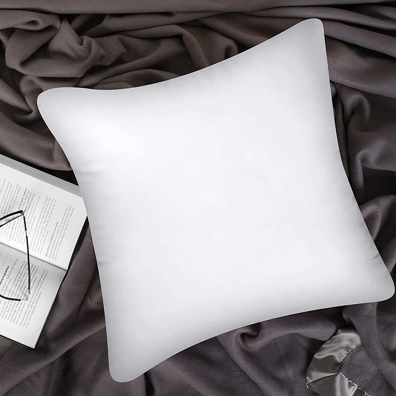 Square Plush Down-Alternative Pillow Insert Duo with Hidden Zipper and Loft Support