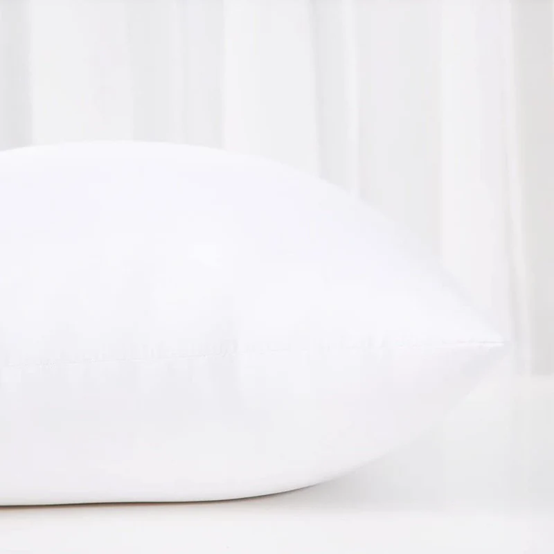 Square Plush Down-Alternative Pillow Insert Duo with Hidden Zipper and Loft Support