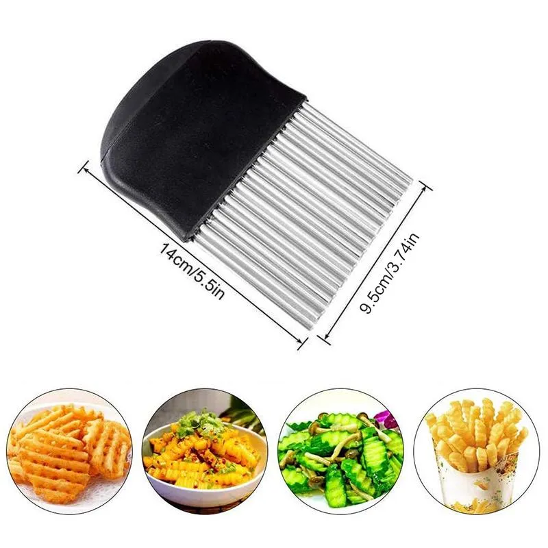 Wavy Blade French Fry Cutter in Stainless Steel | Stornfield