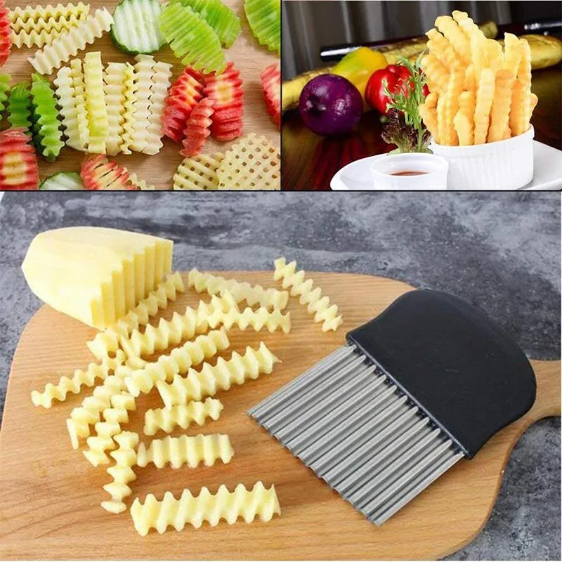 Wavy Blade French Fry Cutter in Stainless Steel | Stornfield