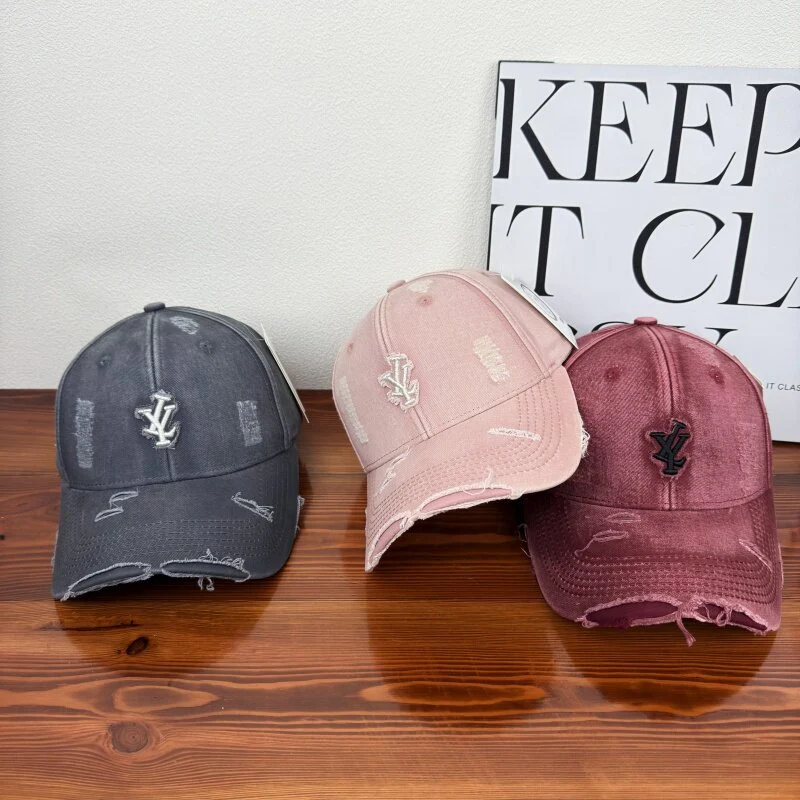 Men's Distressed Denim Adjustable Baseball Cap Stornfield
