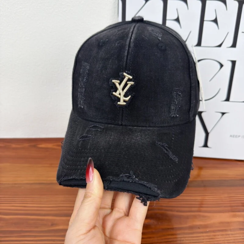 Men's Distressed Denim Adjustable Baseball Cap Stornfield
