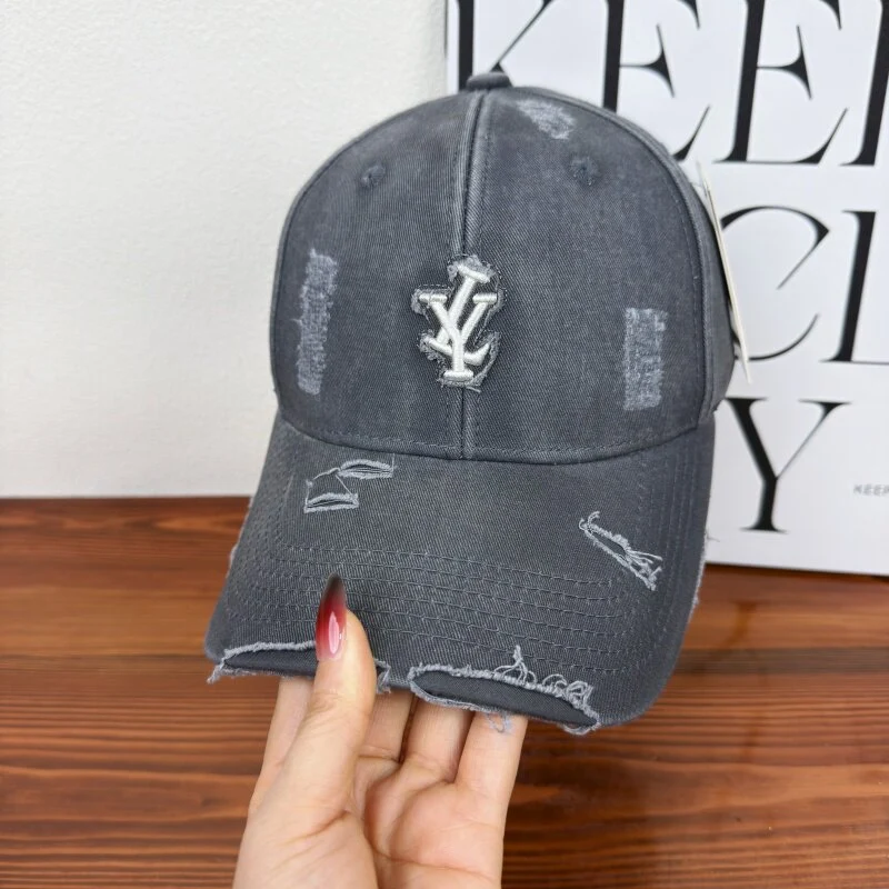 Men's Distressed Denim Adjustable Baseball Cap Stornfield