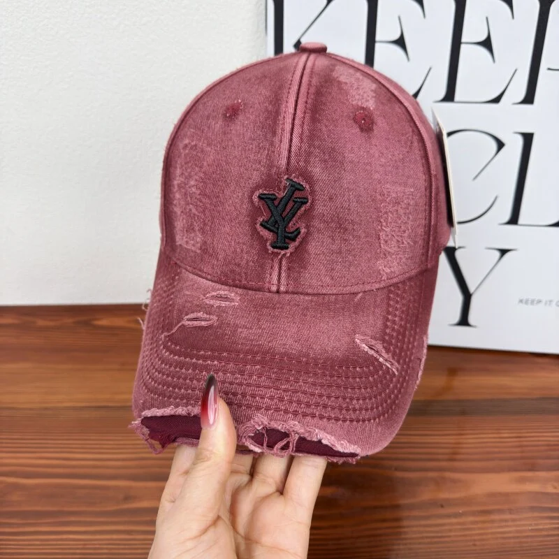 Men's Distressed Denim Adjustable Baseball Cap Stornfield